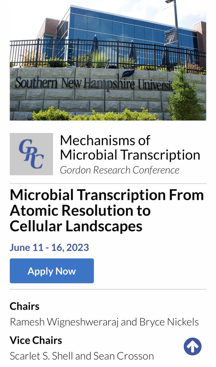 It’s all kicking off today! <a href="/GordonConf/">Gordon Research Conferences</a> #MoMT23 with keynote talks from <a href="/zhang_imperial/">Zhang Group Imperial</a> <a href="/ImperialInfect/">Imperial Department of Infectious Disease</a>  and <a href="/LandickLab/">LandickLab</a> <a href="/UWMadison/">UW–Madison</a> chaired by <a href="/busbysjw/">Steve Busby</a> <a href="/unibirmingham/">Uni of Birmingham</a> and a reflection by @KMurakamiLab on the great Akira Ishihama’s contribution to the field.