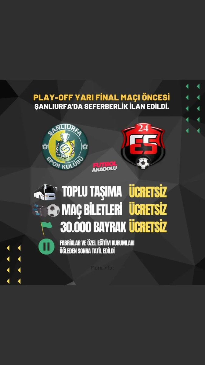 Haydi Şanlıurfa!

Bugün şanlı takımımızı yalnız bırakmak yok! 

Hep adınla hep yanındayız. 

Şanlıurfaspor-Erzincanspor maçında, takımımıza tüm kalbimle başarılar diliyorum.🔰🔰

#hepdestek
#tamdestek
#OSENEBUSENE
