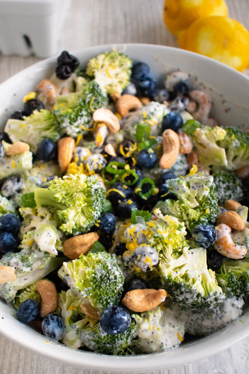 Blueberry Lemon Poppyseed Broccoli Salad🫐🥦🍋
#BroccoliSalad #Lemon #Blueberry #PoppyseedDressing 
#VeganFood #VeganSalad #HealthyEats 
makethebestofeverything.com/2019/03/bluebe…