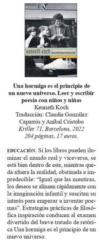 JdMRomeroBarea's tweet photo. @kriller71 @MondeDiploEs @rc_arce @martacamnu @AlveaAna @gemis46 @masleer @PacoToskano @FLMadrid “Para que los #niños puedan sacar el mayor provecho de estos #poemas, quiero que los sientan” #KennethKoch en @MondeDiploEs #Junio2023 #BuenosDías @circulodepoesia @unisevilla @FFilologiaUS @AdCFilologUS @DelegaLitterae @LaCasaEncendida #FLMadrid2023 https://t.co/9nW2HeMkEK https://t.co/ilVSZaVcHb
