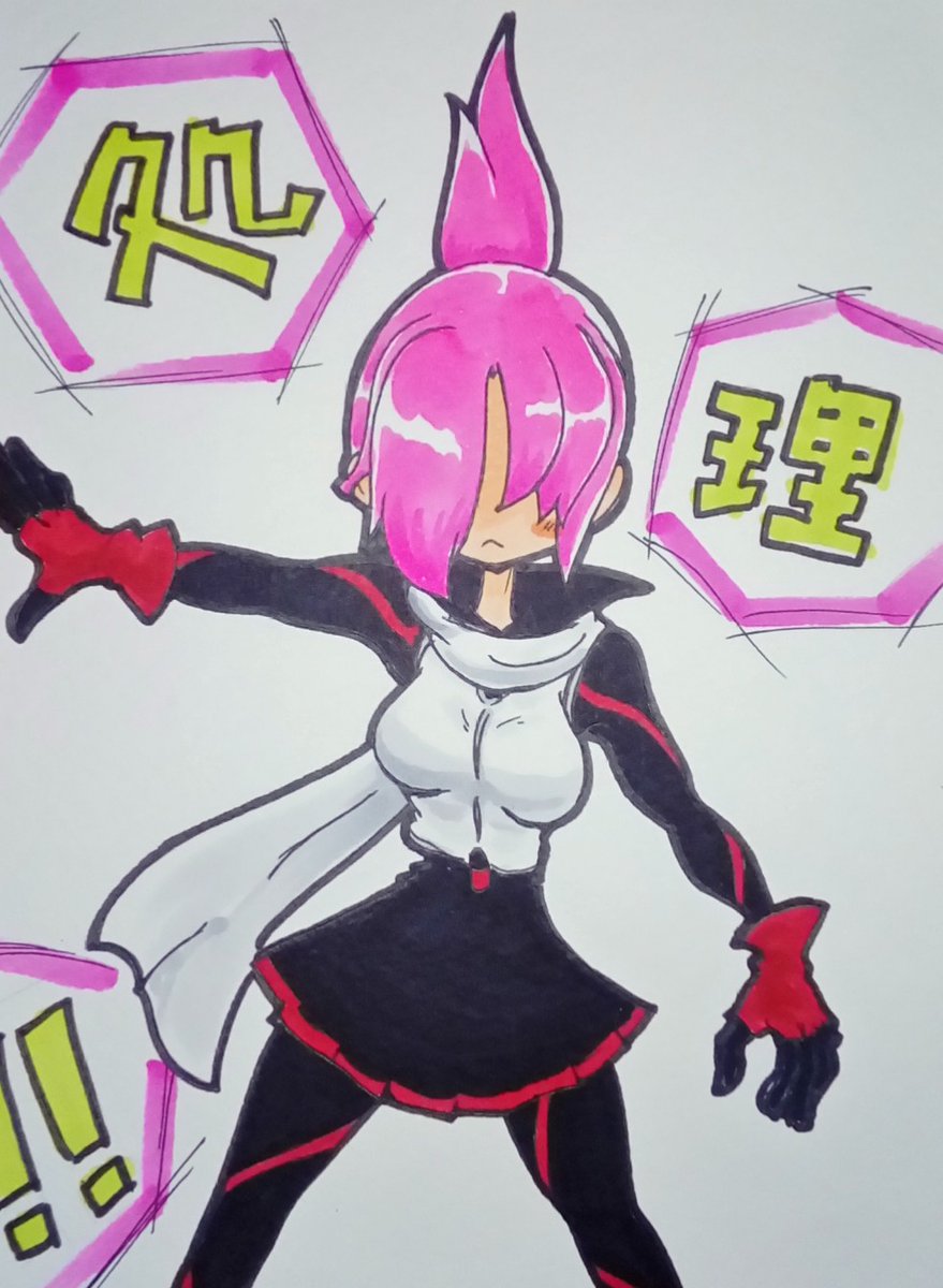 「昔なにかで「登場キャラ全員メカクレだと画面が重すぎる」と見たんだけども、理解した」|かぷちぃののイラスト