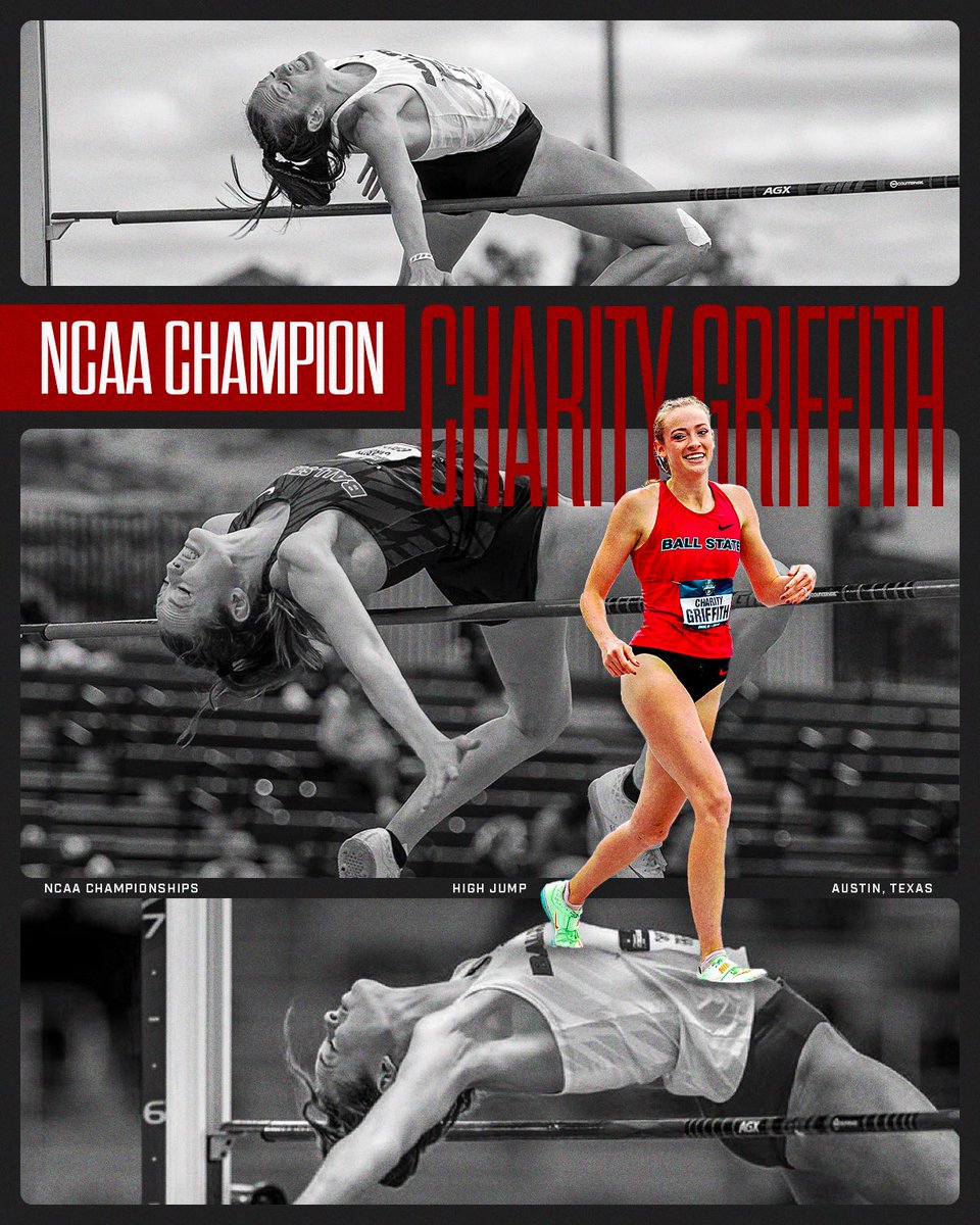 Waking up a National Champion‼️

<a href="/CharitySueGrif1/">Charity Sue Hufnagel</a> claims Ball State’s second ever National Championship in Track and Field with a high jump of 6’4” 

#BallState #ChirpChirp #SportsMediaMajor #WeFly #NationalChampionship