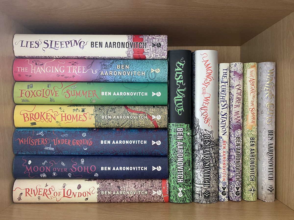 track_of_words's tweet image. The Aaronovitch shelf is basically full now, so what am I going to do when the next book comes out?! #ReaderProblems #RiversOfLondon
