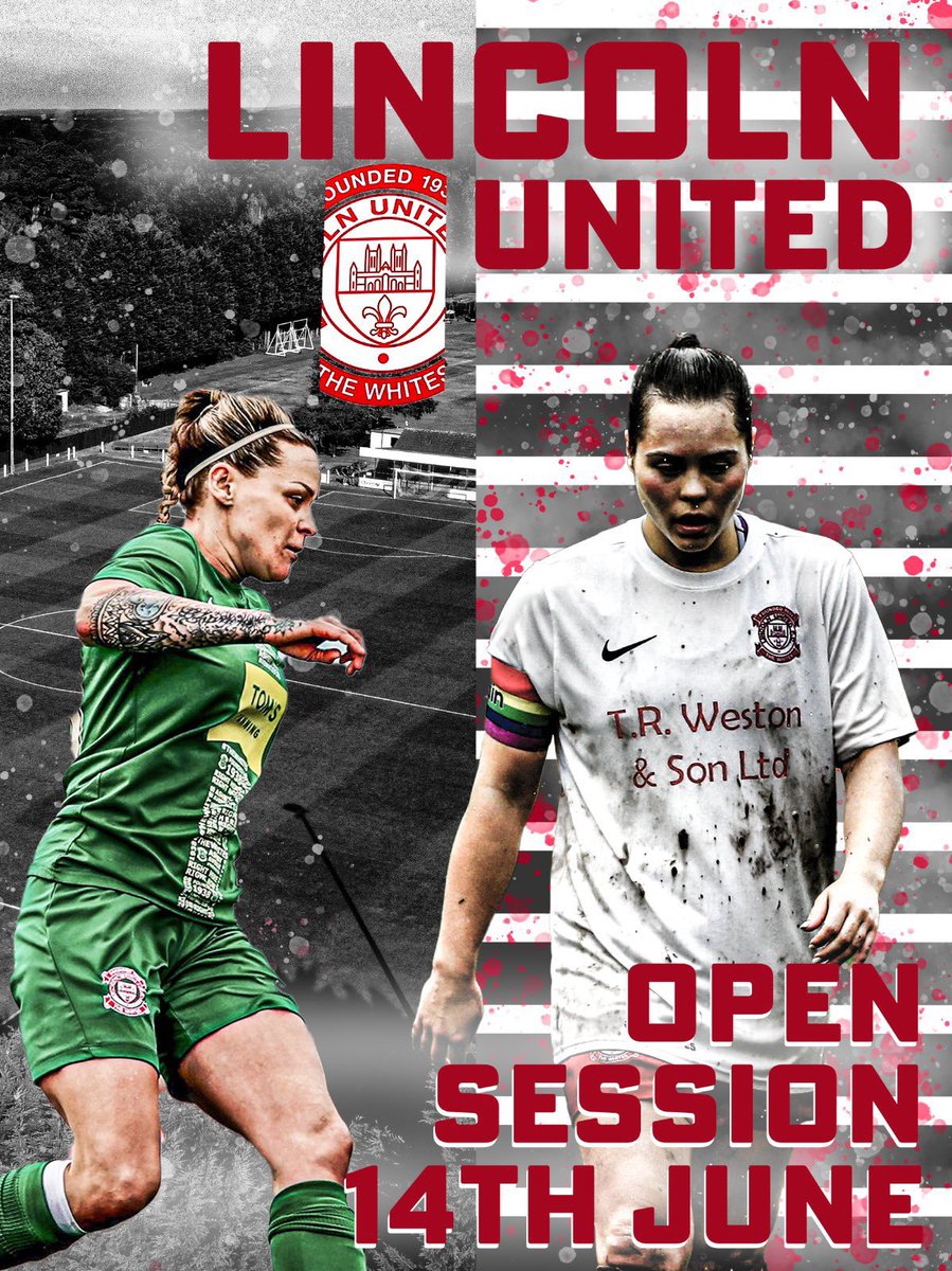 OPEN SESSION! 

Lincoln United WFC would like to welcome anyone wanting to join us for the 23/24 season to come and train with us! 

The open session will be held:

14th June - 19:00.
The Priory City of Lincoln Academy.
LN6 0EP.

#TheWhites