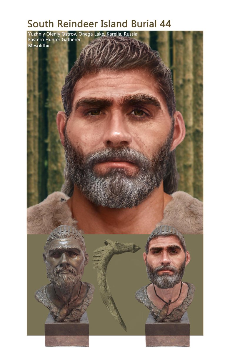 TORUKMAKTO_1's tweet photo. Indo European LARPers do not want to talk about this 

The EHG man with Haplogroup J1 has very robust features in comparison to the EHG men with degenerate R1 ancestry, they look very weak 

The J1 man is very likely a descendant from the expedition of Dhul Qarnain https://t.co/Jp7t8equGM