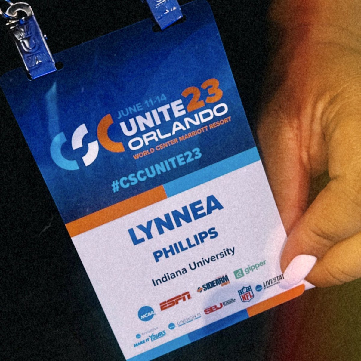 LynneaPhillips's tweet image. Hello, Orlando! 🌴 Checking in for my first @CollSportsComm Convention. #CSCUnite23