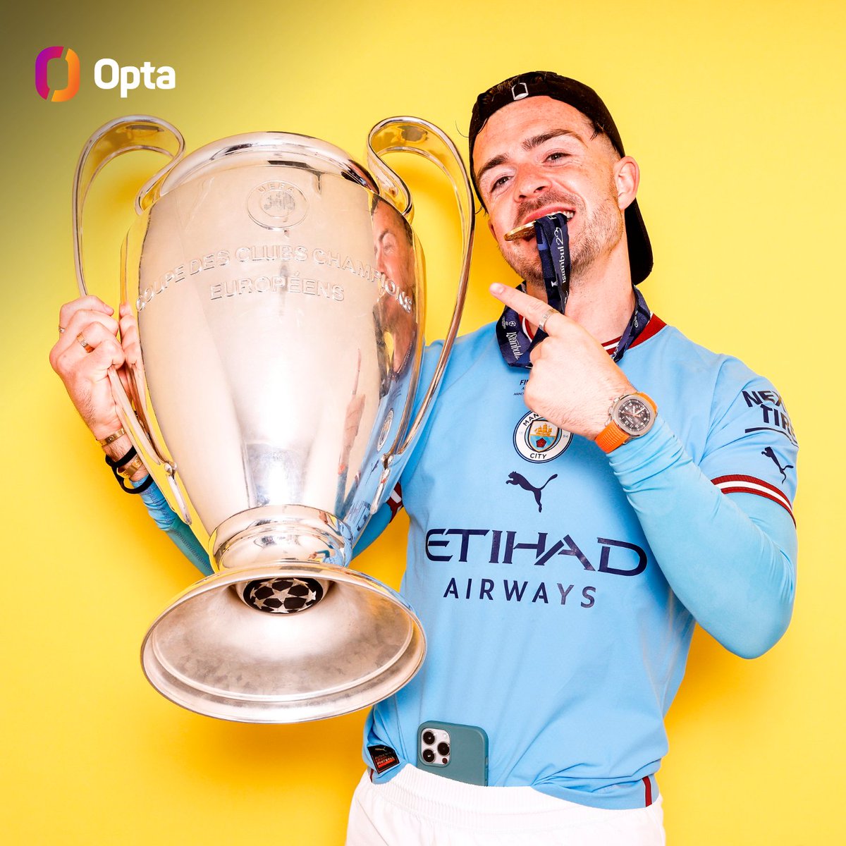 OptaJoe's tweet photo. 35 - @JackGrealish created 35 chances in the Champions League in 2022-23, 12 more than any other player, and the most since Dušan Tadić in 2018-19 (37):

35 - Grealish
23 - Zielinski
22 - De Bruyne, Tonali
20 - Bernardo, Di Lorenzo, Kimmich

Gucci. https://t.co/9VJ85oATHI
