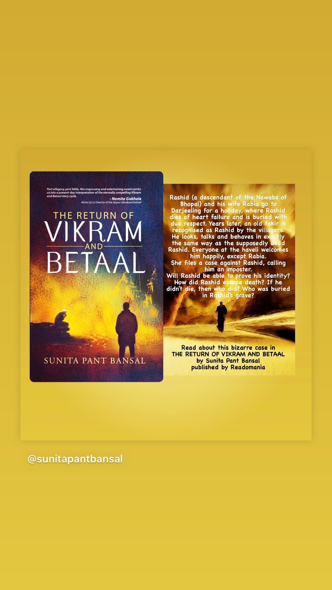 The Return of Vikram and Betaal written by Sunita Pant Bansal published by Readomania 
#CrimeFiction #realcrime #legalfiction #vikrambetaal