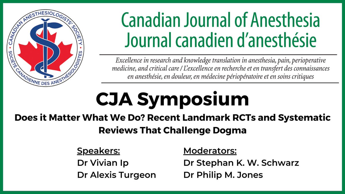 CASUpdate's tweet image. NOW at #CASAM2023 - CJA Symposium: Does it Matter What We Do? Recent Landmark RCTs and Systematic Reviews that Challenge Dogma. Room 306A @CJA_Journal @StephanKSchwarz @Viv43308518