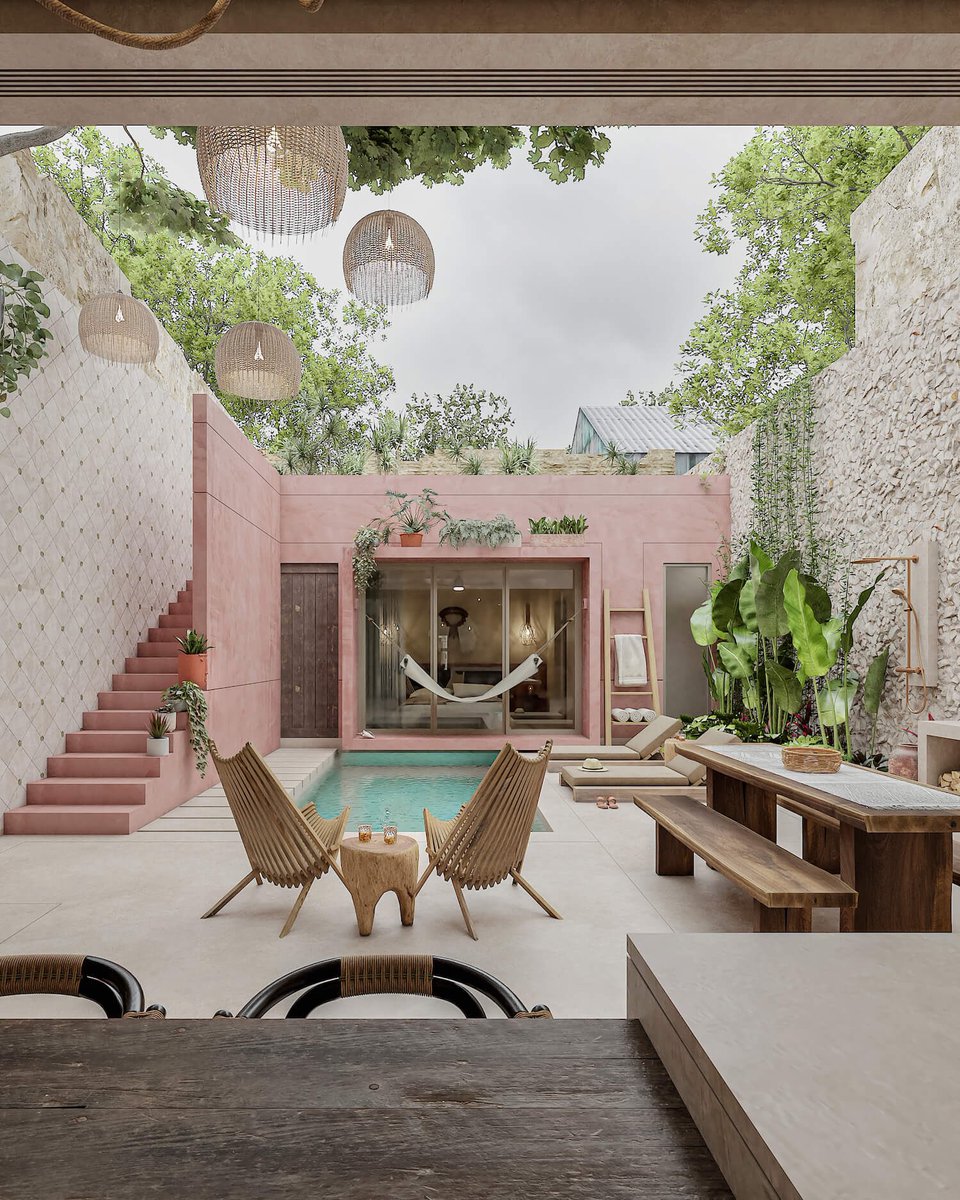NATALIALABEL's tweet photo. The details of the architecture and interior design of this Mexican villa are exquisite. https://t.co/v55IGyI9Aj