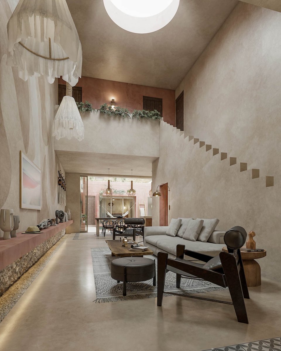 The details of the architecture and interior design of this Mexican villa are exquisite.