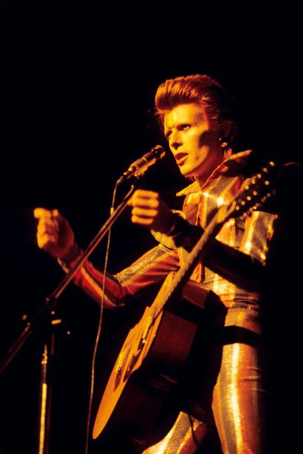 David Bowie as Ziggy Stardust, 1973. Photo by Lynn Goldsmith