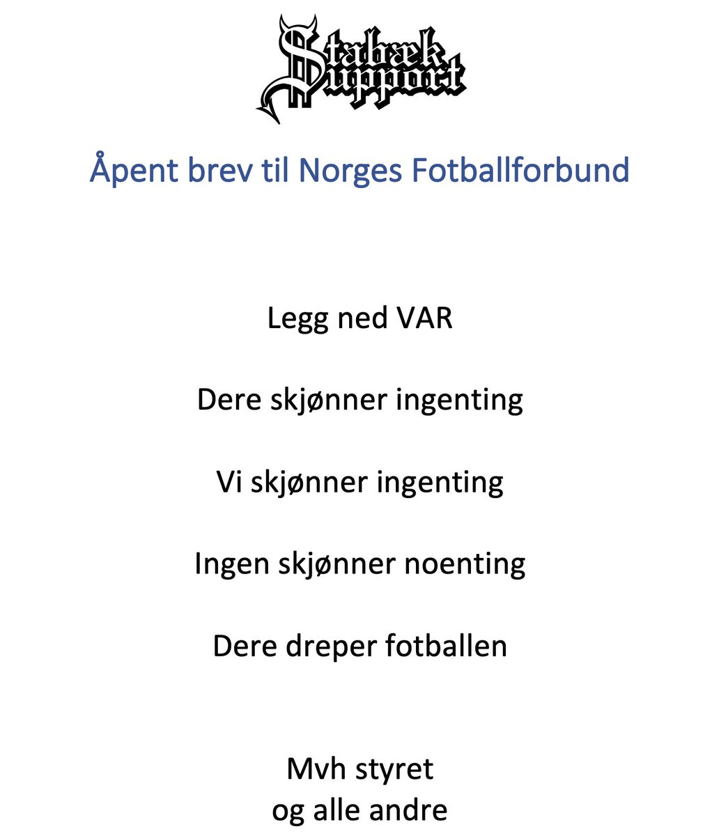 Stabæk Support tweet media