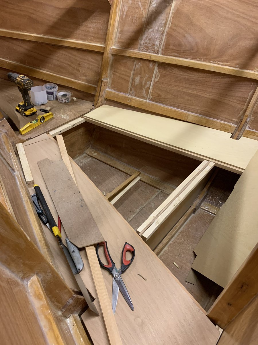 waughhillhead's tweet photo. STAGE 6.2 OF BUILDING A BOAT ⚒️⛵️ The forepeak will be used mainly for storing the main batteries as well as tinned food &amp; supplies. 🥫🗺️🧭The very front of the forepeak is the crash box which has been filled with polystyrene &amp; sealed. 

#ClassGlobe580 #ClassGlobe2024 #boatlife https://t.co/yReyWvSU2M