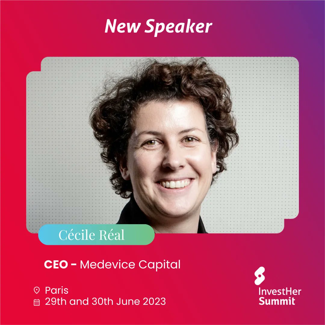 Meet Cécile Réal, Medevice Capital fund → buff.ly/3J60DVe, impact entrepreneur seed fund 🌱, focus → MedTech/digital health and #InvestHerSummit2023 ✨ Speaker, Paris, 29-30th, June! Listen to Cécile in our Sector Focus, day 2 buff.ly/3oC1dTK #CommunityIsCapital