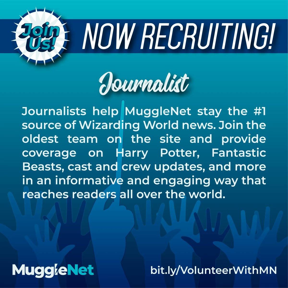 Do you want to write and cover wizarding world news? Join our team and create informative and engaging content! 🖊️⚡
bit.ly/VolunteerWithMN 
#VolunteerWithMuggleNet