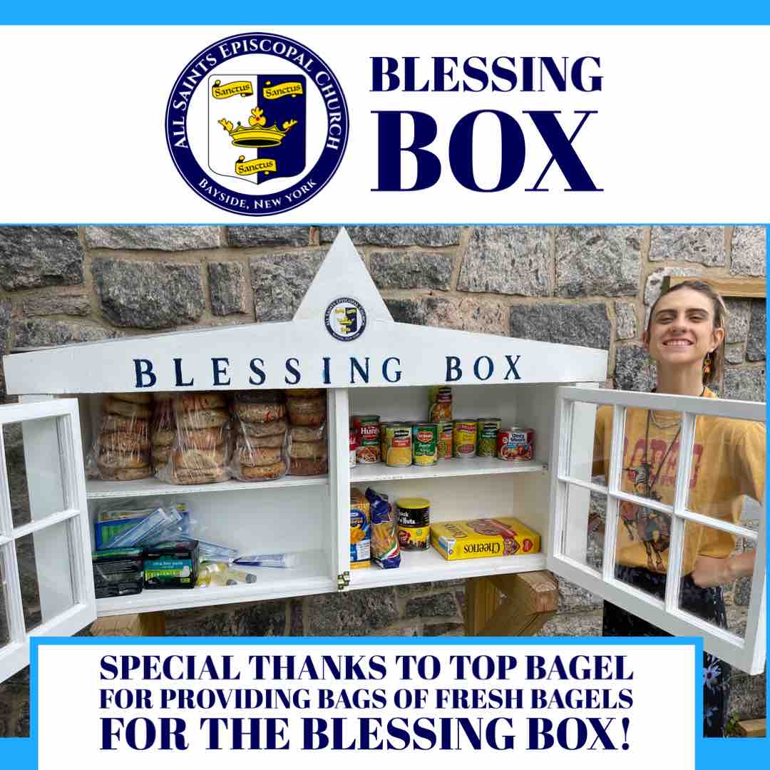 AllSaintsECB's tweet photo. Special thanks to Top Bagel on Bell Boulevard for their donation of fresh bagels for the Blessing Box. If you are in need, feel free to come and pick up a bag! https://t.co/IdELYIYyoZ