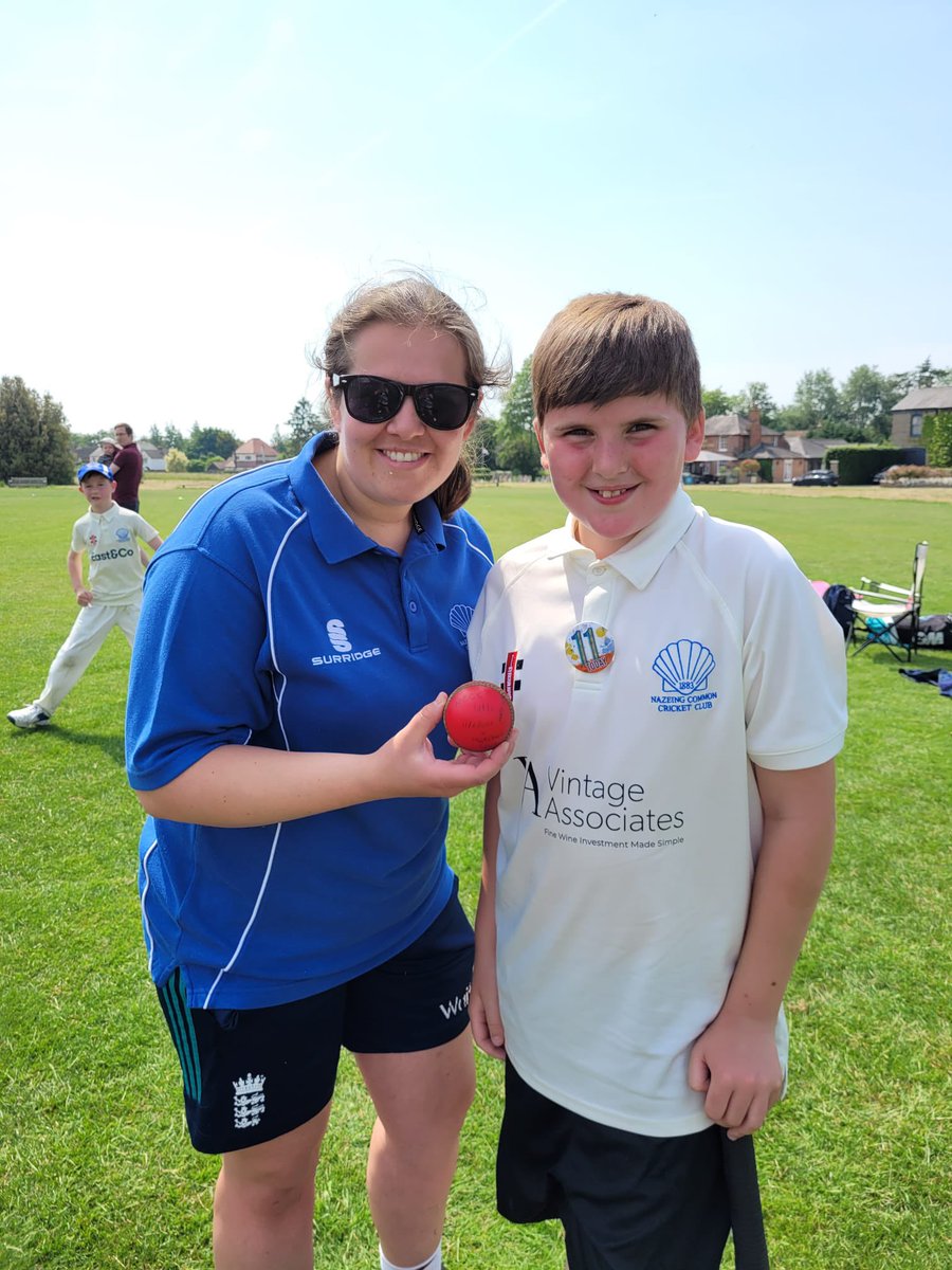 NazeingCricket's tweet photo. A big congratulations to our U11s earlier who made it 4 wins out of 4 with victory away at @MatchingGreenCC 🏏 

Great performances across the team with a particular well done to Jimmy who took a hattrick on his birthday today! 👏 

#YouScallops #future https://t.co/GGwx3IaU4O