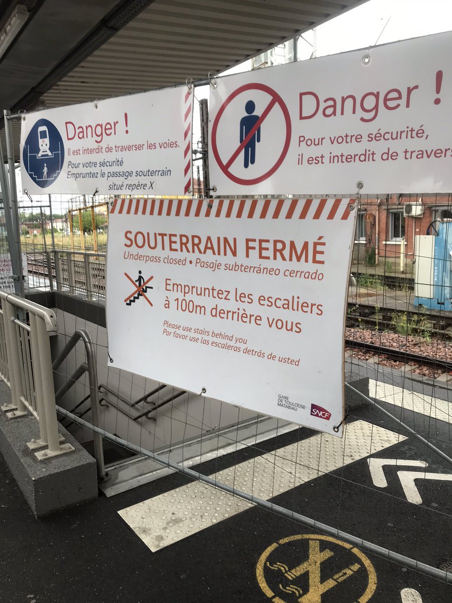 Honte à la <a href="/SNCFVoyageurs/">SNCF Voyageurs</a> #sncf et à la #garematabiau quais inaccessibles à cause des pluies, accès bloqués à cause des travaux et aucune tolérance. Refus  d’accès au train alors qu’il était encore à quai pendant deux minutes. <a href="/Toulouse/">Toulouse - Mairie et Métropole ⛱️</a> ne peut que pâtir d’un si piètre service