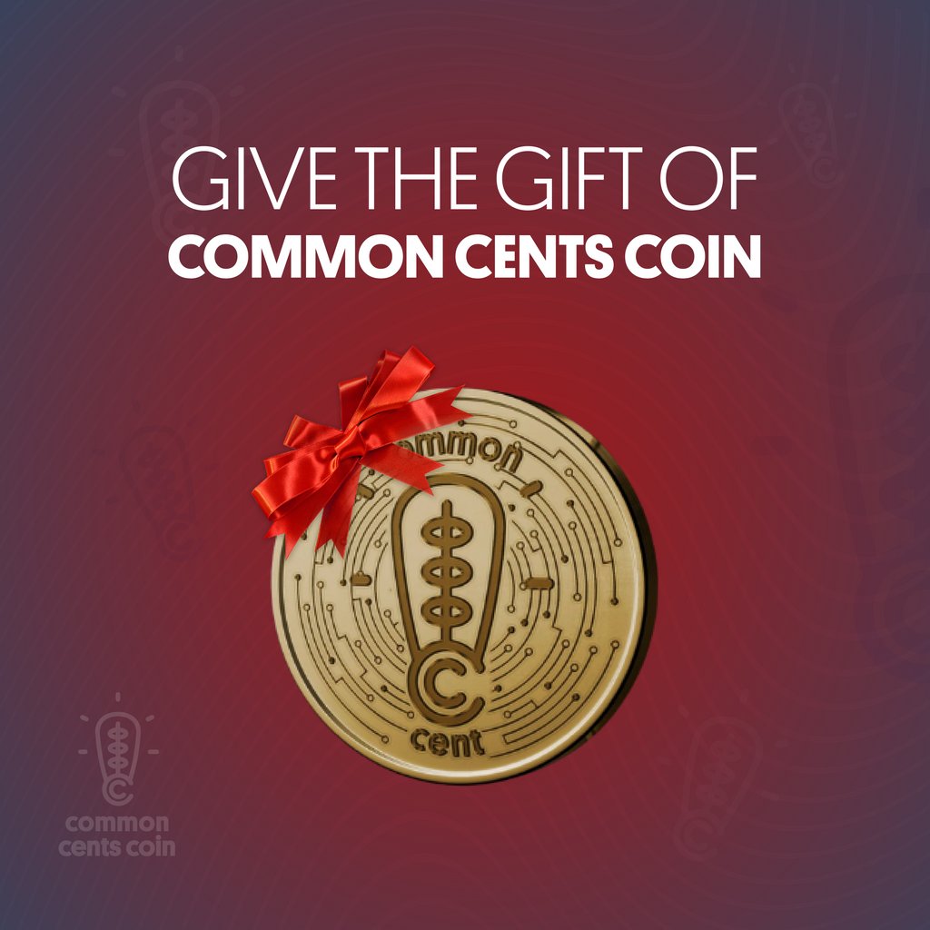 🎁 Give the gift of Common Cents Coin. It's more than a coin, it's a statement. 

#CommonCentsCoin #GiftOfValues