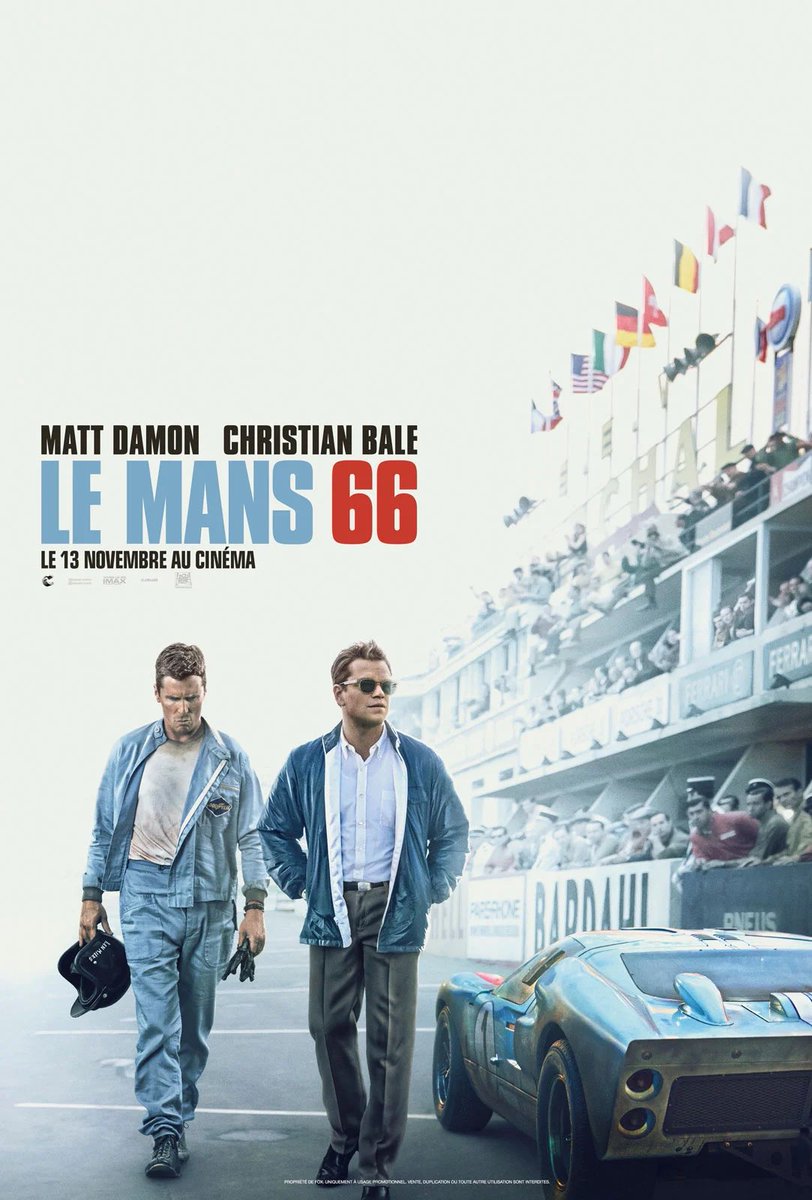 #LeMans66

Ce soir à 21h10 sur @france2tv il y a ce chef-d’œuvre de #JamesMangold avec #MattDamon et #ChristianBale au sommet du jeu d’acteur !!

C’EST À NE PAS LOUPER !!!!

Je vous remet ici ma critique sans spoilers sur le film que j’avais vu en AvP et qui était faite avec des…