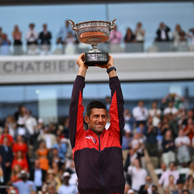 ET NOW on X: Novak Djokovic becomes the most successful player in Men's  Grand Slam history! The Serbian won his 23rd Grand Slam by taking home the French  Open trophy, going past
