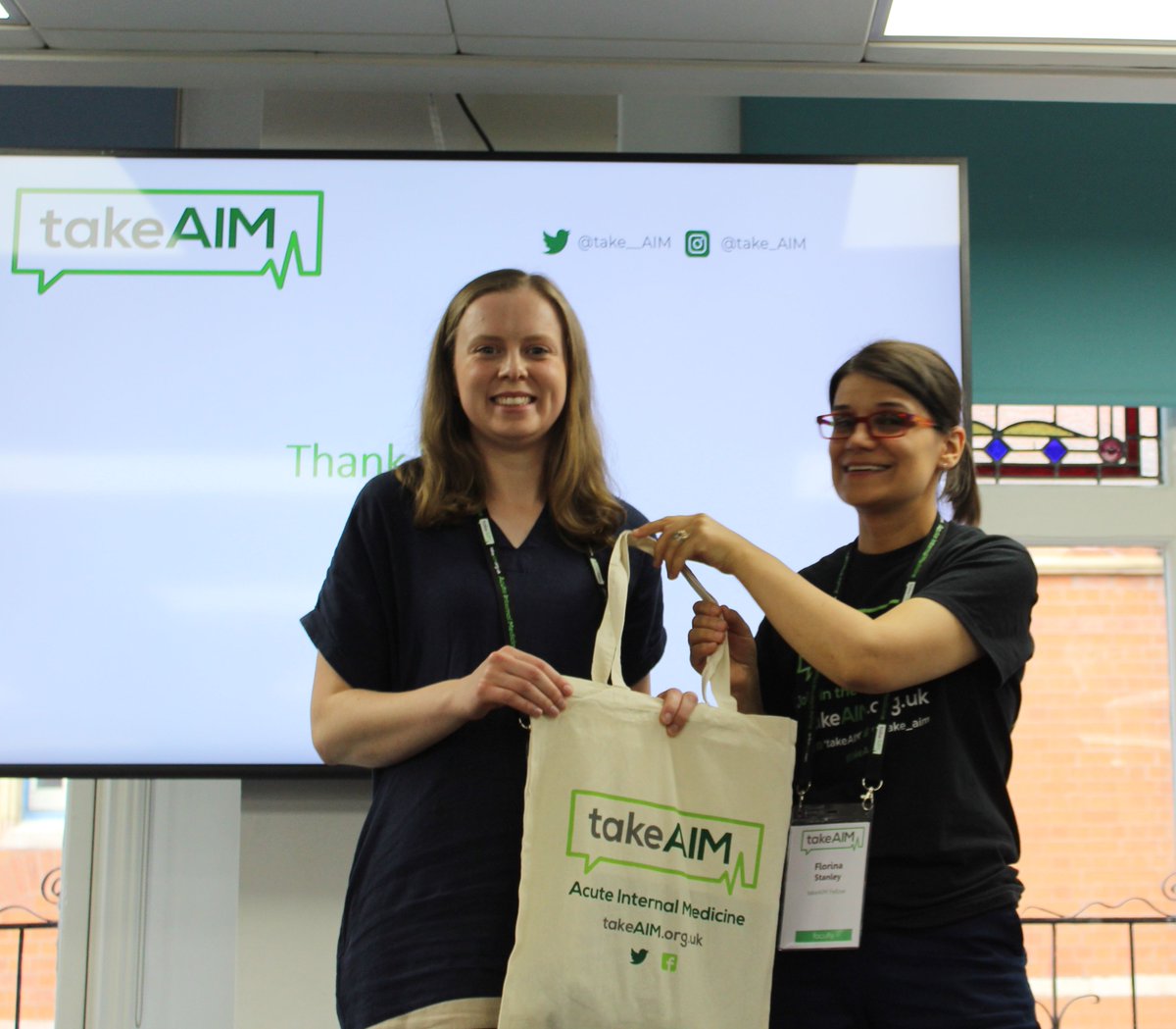 take__AIM's tweet image. Congratulations to our #TakeAIM23 poster prize-winners:
1st prize to Jasmine Quraishi for her poster on digitalising treatment guidelines
2nd prize to Polly Simpson: #hubhints medical education in a social media world
3rd prize to Tamsin Lancaster: Urinary Ag testing for CAP  1/2