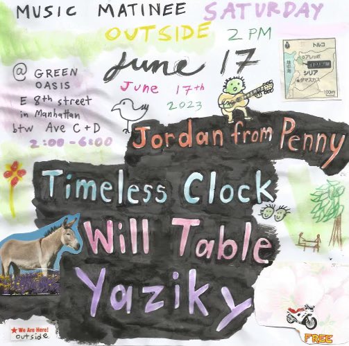 Playing this cool show next Saturday at harvest Green! I will be playing a solo set. Really looking forward!