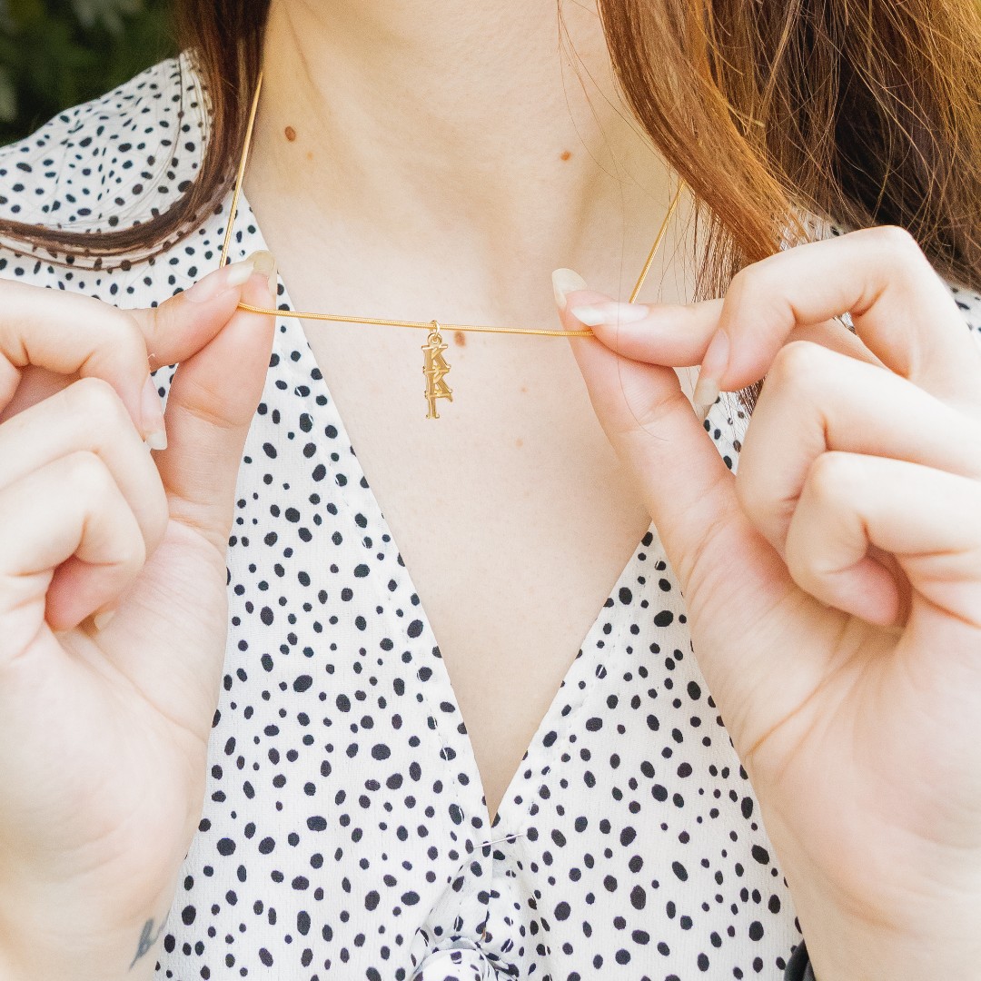 The perfect accessory for carrying your Greek life memories ☀️💎 
-
🛍️ 10K Lavaliere with gold-filled snake chain
🔗 hjgreek.com
