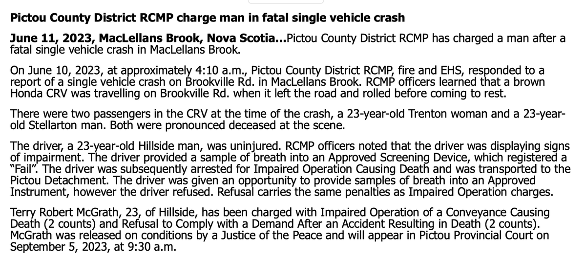 Tim Bousquet on Twitter "Don't drink and drive, illustrated "Pictou