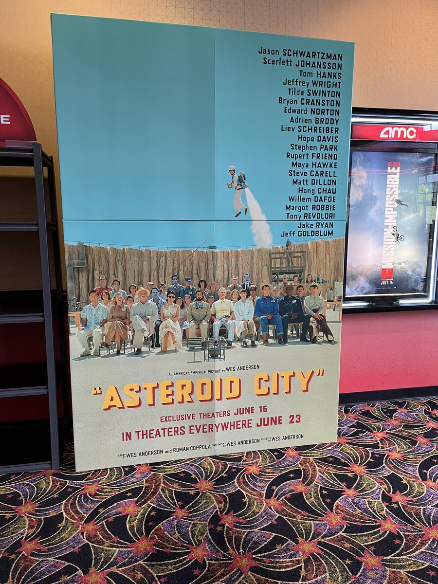 ASTEROID CITY POSTER AT MY LOCAL THEATER LETS GOOOO