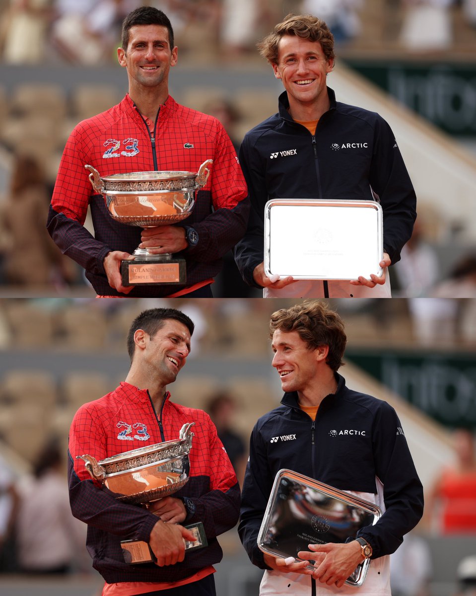 What it’s all about 🤝 

@DjokerNole 💫 @CasperRuud98 

#RolandGarros