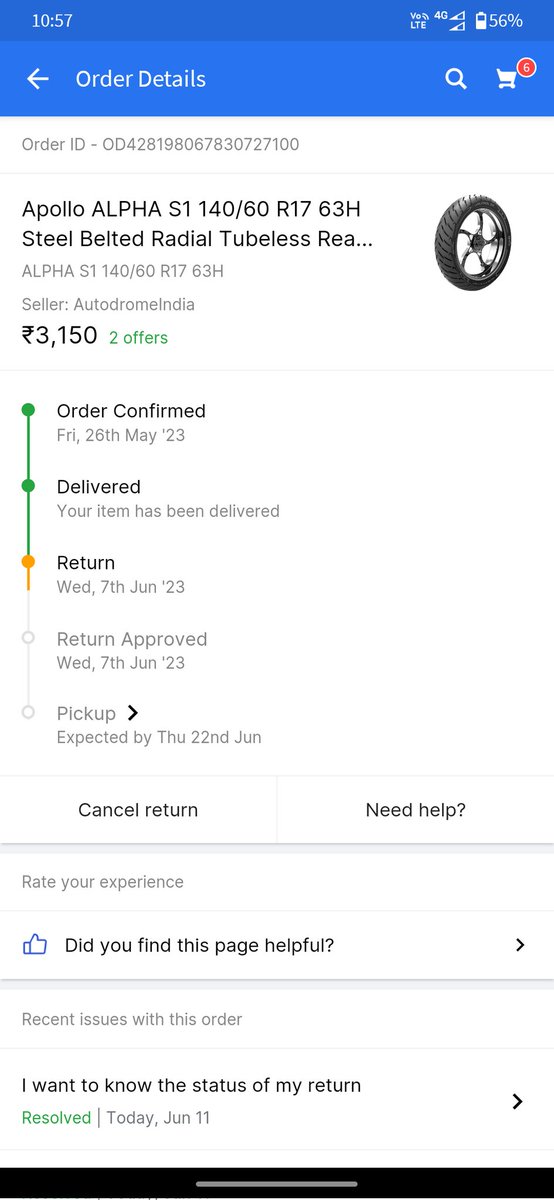 SPATTNAIK7's tweet photo. @flipkartsupport issue not resolved since 15daya and customer support is very negligence. Please resolve the issue asap. https://t.co/oGnnfCWhti