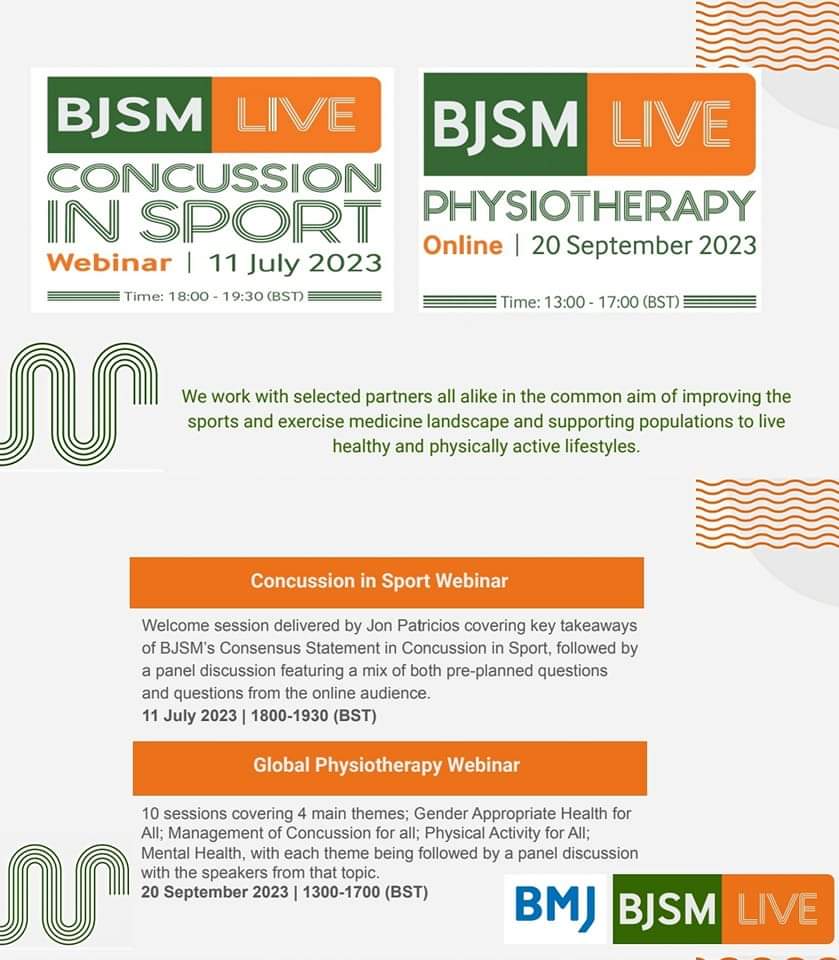 GISSPORT-GISPT (@gispt_gissport) on Twitter photo 🎬 The BJSM Live 2023 programme is now live!
🗞 É con grande piacere che il #GISPT AIFI condivide con tutti voi queste due iniziative del <a href="/BJSM_BMJ/">British Journal of Sports Medicine (BJSM)</a> ⤵️
m.facebook.com/story.php?stor…
#GISPT23 🎬 The BJSM Live 2023 programme is now live!
🗞 É con grande piacere che il #GISPT AIFI condivide con tutti voi queste due iniziative del <a href="/BJSM_BMJ/">British Journal of Sports Medicine (BJSM)</a> ⤵️
m.facebook.com/story.php?stor…
#GISPT23