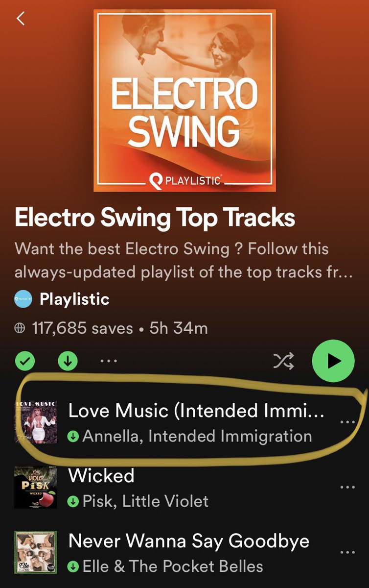 Thanks to <a href="/playlistic/">Playlistic</a> for featuring my new track on their fantastic electro swing playlist! ❤️🙏 open.spotify.com/playlist/7vuWh…