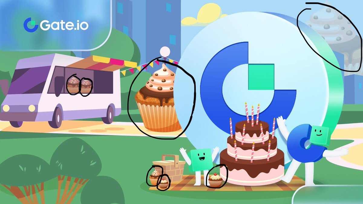 elena6889's tweet image. Answer: 7 Cupcakes 🧁 
#10YearsOfGateio #GateioTurns10