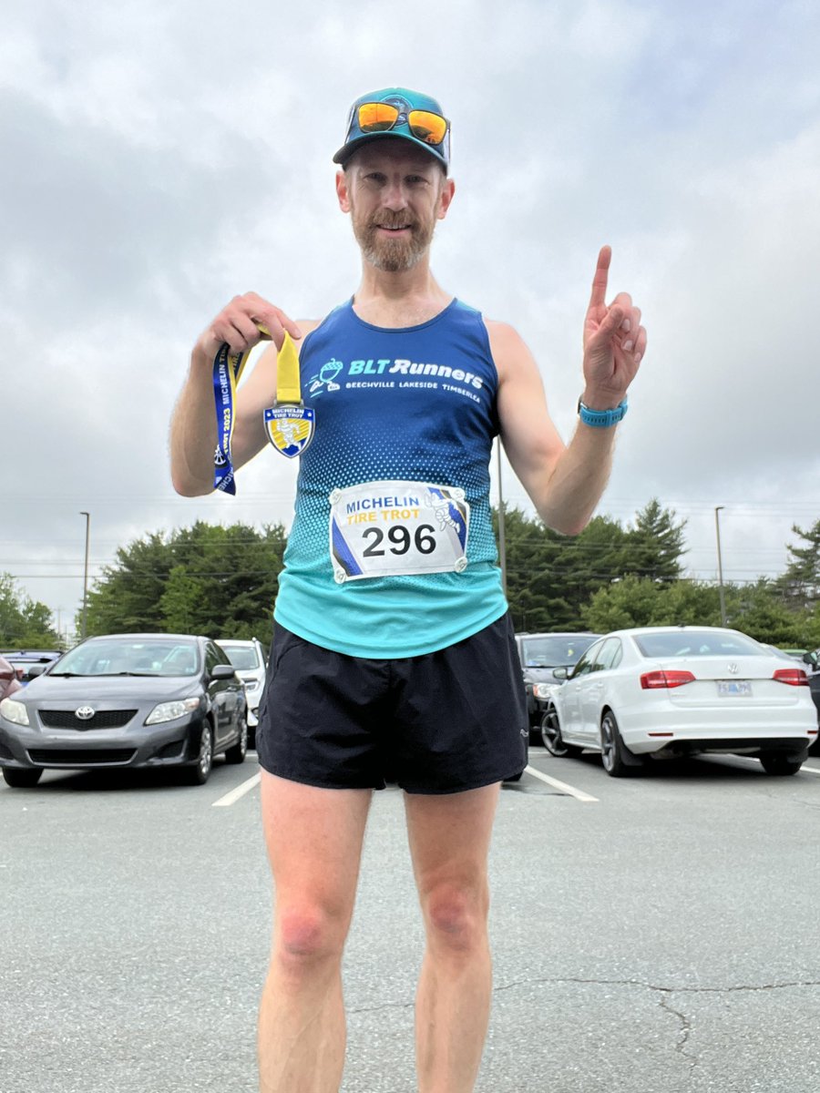 Look away Ultra runners, I ran a 5k!  Tire Trot 5K in Bridgewater and for the fourth consecutive year I have come in first. Not my fastest but still a nice sun 18 min run on these 49 year old legs. @bltrunners #teamroadID #teamnuun