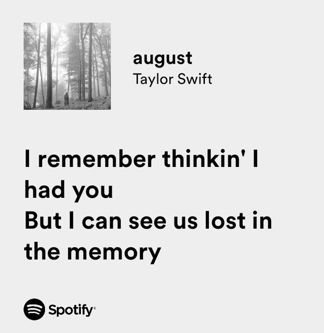 taylor swift / august