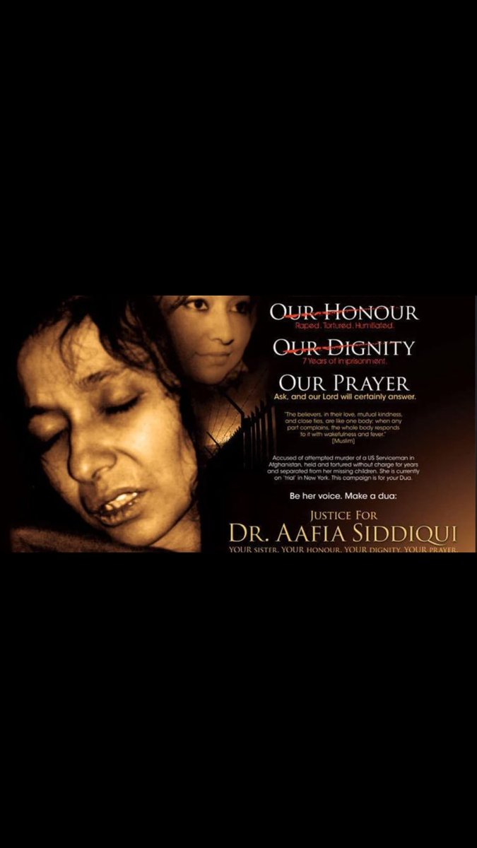 Khadija13363429's tweet photo. BRING BACK AAFIA SIDDIQUI https://t.co/dZubFL4FIF