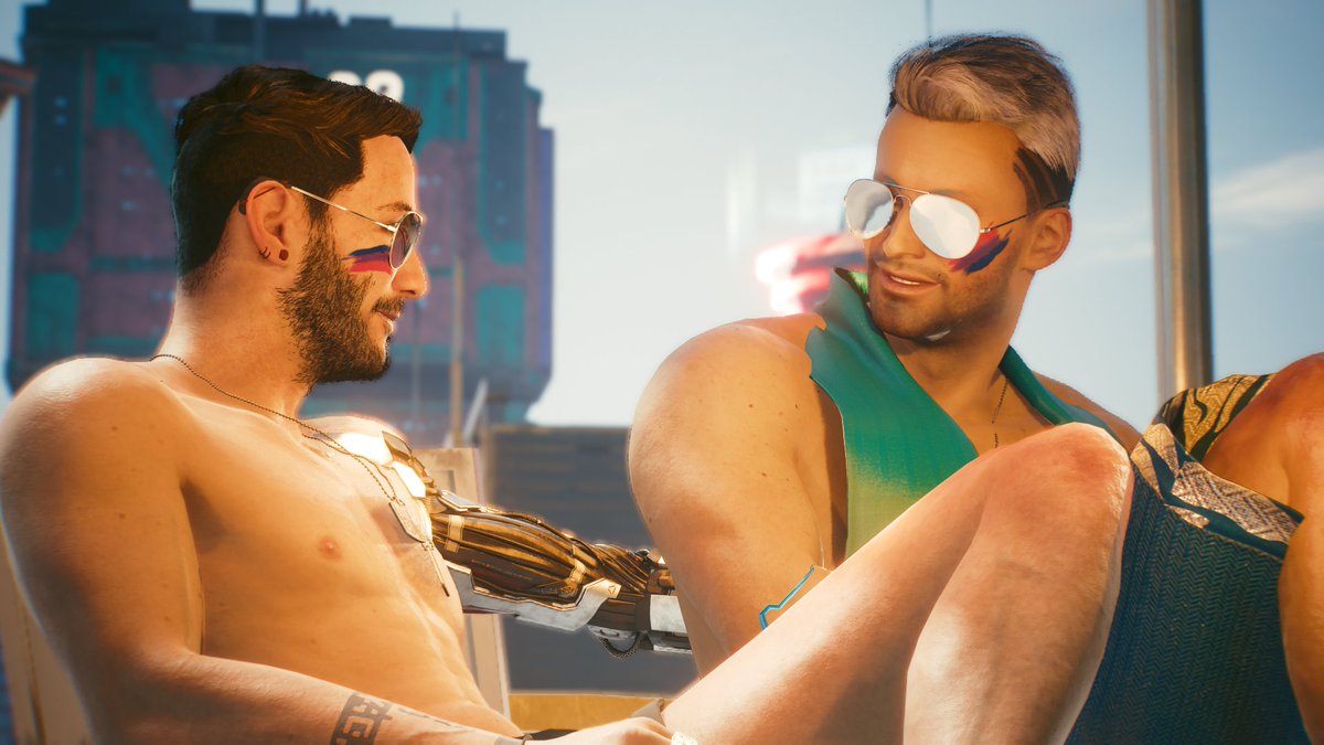 Blizzardforce's tweet photo. Pool day~
#Cyberpunk2077 #JohnnySilverhand #VirtualPhotography #MaleV #NightCity #PhotoMode #Cyberpunk2077PhotoMode #OTPBlueRocker #SilverV #VinceSmidt #PrideMonth2023 https://t.co/LbU6ItpVM2
