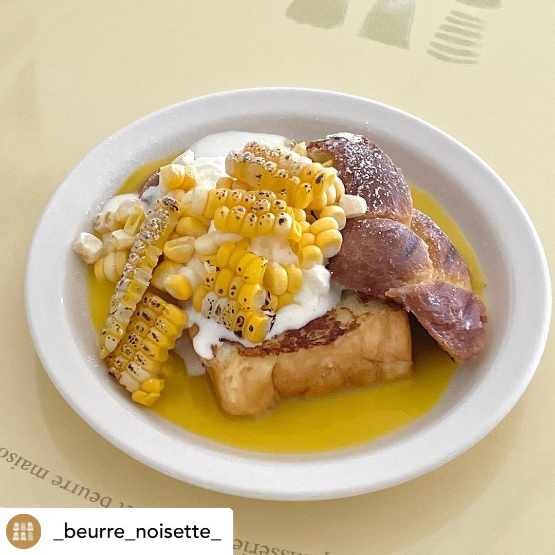 _allseoul's tweet photo. เมนูข้าวโพดช่วงนี้ก็มีเยอะมาก น่ากิน 🌽🍽️

1. 네시사분, ยอนนัม
2. Beurre Noisette (Super Sweet Corn French toast)
3. Mumudae Bakeshop (Roast corn, Ice cream, Caramel Crumble)
4. Cafe Goodness (Corn Cookie Creamcheese) https://t.co/gW0xgOXIfL
