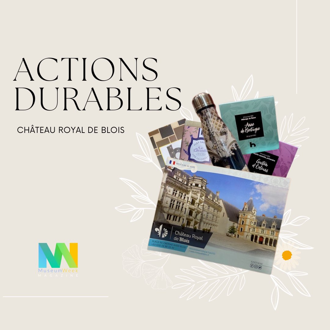 Château de Blois (@chateaudeblois) on Twitter photo Parce que le développement durable nous tient à cœur, le #ChateauDeBlois mène plusieurs actions :
👉🏼Flyers réutilisables.
👉🏼Système de tri.
👉🏼Produit à la boutique écoresponsable et Français.
<a href="/MuseumWeek/">ᴍᴜsᴇᴜᴍᴡᴇᴇᴋ 🏛</a>
#sunMW #MuseumWeek2023 Parce que le développement durable nous tient à cœur, le #ChateauDeBlois mène plusieurs actions :
👉🏼Flyers réutilisables.
👉🏼Système de tri.
👉🏼Produit à la boutique écoresponsable et Français.
<a href="/MuseumWeek/">ᴍᴜsᴇᴜᴍᴡᴇᴇᴋ 🏛</a>
#sunMW #MuseumWeek2023