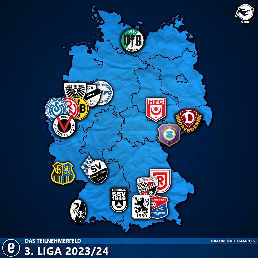 die_falsche_9's tweet photo. Die SpVgg Unterhaching sichert sich den letzten Startplatz für die Drittligasaison 2023/24! ✅ Wem drückt ihr in der kommenden Saison die Daumen in der 3. Liga? 😍 #3liga https://t.co/QEIDTuUyV3