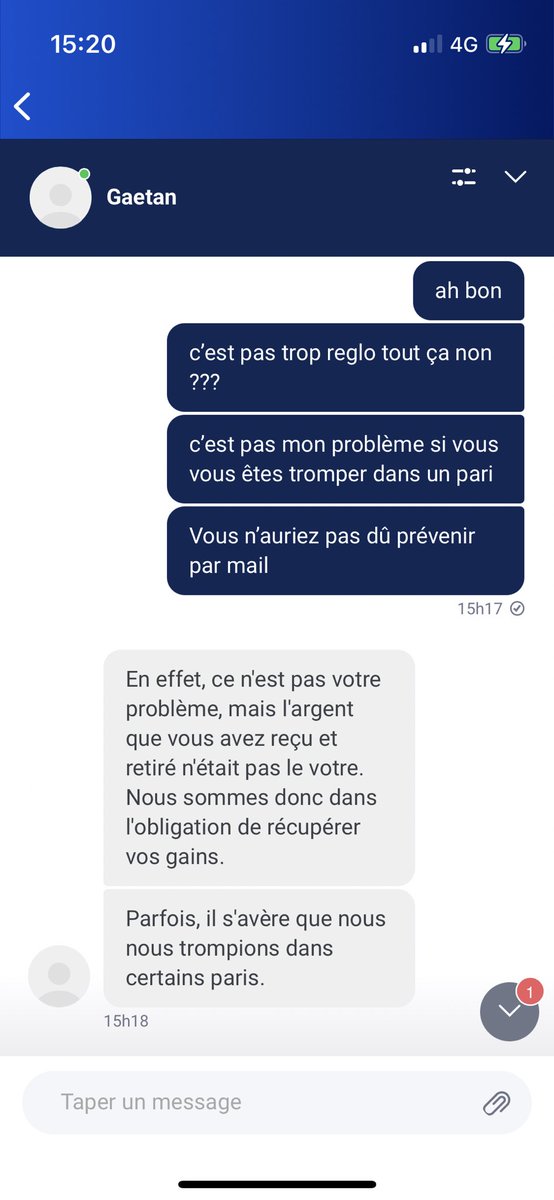 gaetan_vuaillat's tweet image. Question , avez vous déjà eu ce cas ??? Pari concernant un buteur nhl , il marque dans les prolongs et il a été bon malgré le fait que je l’avais jouer en temps réglementaire … 124 € crédité à tort donc je les rejoues et jai recrédité mon compte ce jour et #psel me les gardes