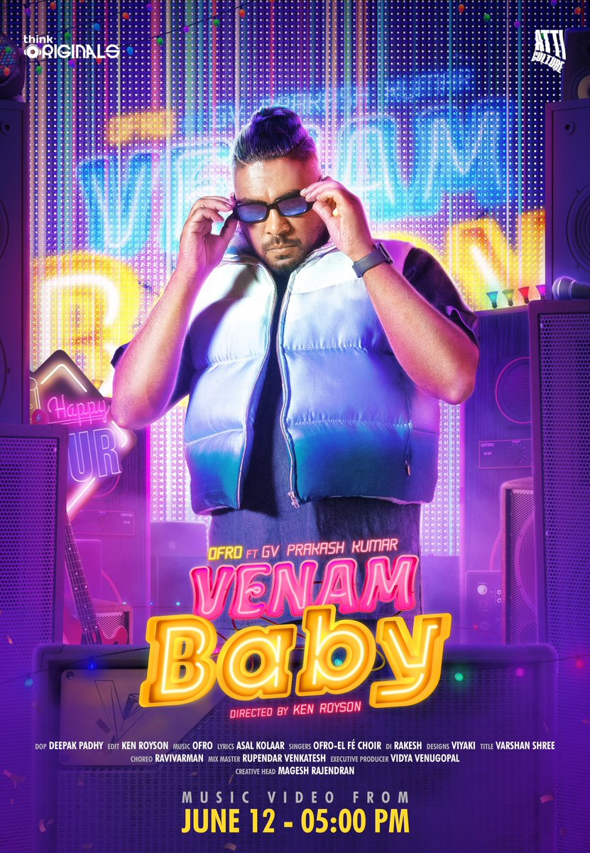 Think Music (@thinkmusicindia) on Twitter photo Mark your calendars! 🗓️
A perfect banger 🔥coming your way!
#VenamBaby from #Thinkoriginals dropping on 12th June at 5PM! 🎶🔥
youtu.be/c44rogAK-T4
<a href="/gvprakash/">G.V.Prakash Kumar</a> <a href="/ofrooooo/">ofRo</a> <a href="/kenroyson_/">Ken Royson</a> <a href="/AttiCulture/">Atti Culture</a> #AsalKolaar Mark your calendars! 🗓️
A perfect banger 🔥coming your way!
#VenamBaby from #Thinkoriginals dropping on 12th June at 5PM! 🎶🔥
youtu.be/c44rogAK-T4
<a href="/gvprakash/">G.V.Prakash Kumar</a> <a href="/ofrooooo/">ofRo</a> <a href="/kenroyson_/">Ken Royson</a> <a href="/AttiCulture/">Atti Culture</a> #AsalKolaar