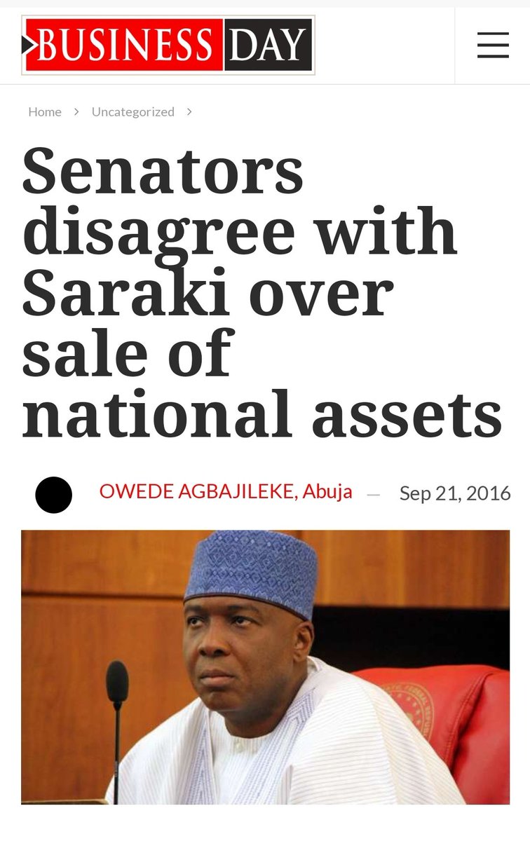 Interesting that Tinubu Policy Council is proposing sale of NNPC Oil and Gas Assets to raise $17bn. What is more interesting is that Senator President Bukola Saraki made the same proposal in 2016 but it was opposed by Sen. George Akume (now SGF) and other pro Tinubu APC Senators