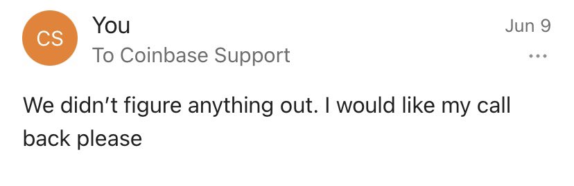 chrisstorey77's tweet photo. I want my money!!!
@coinbase 
Here is my emails with support team
Oddly enough my call was disconnected! I was assured that I would receive a call back in the event that this may happen. 2 days later and no call back!
#shady
#bitchbetterhavemymoney https://t.co/mqKQTSpTss