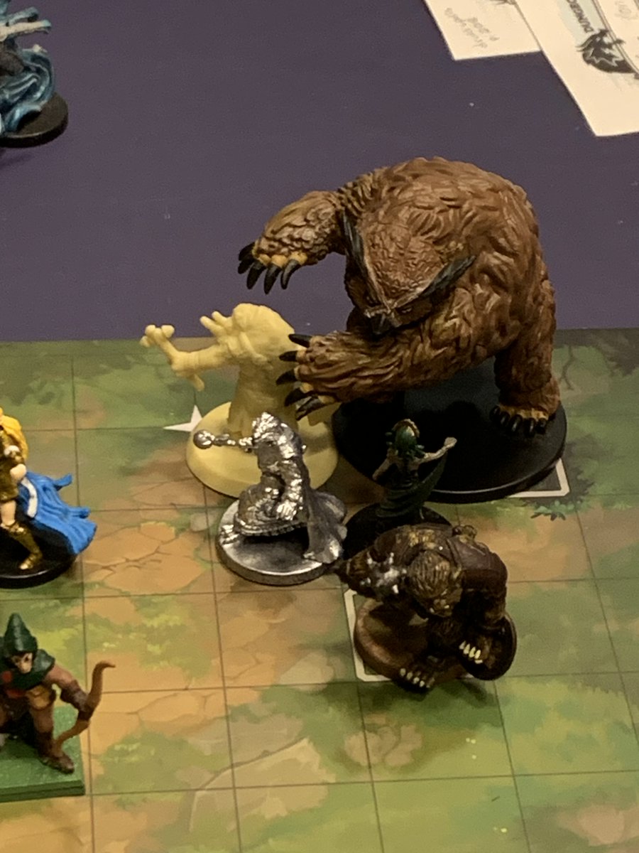 TheIronRealm's tweet photo. (1/3) #DnD game, #5e! Facing off against an #Owlbear in #Greyhawk with wizards #Tenser, #Bigby, and #Mordenkainen! An exciting one-shot to be sure! https://t.co/DEysCeD5d8