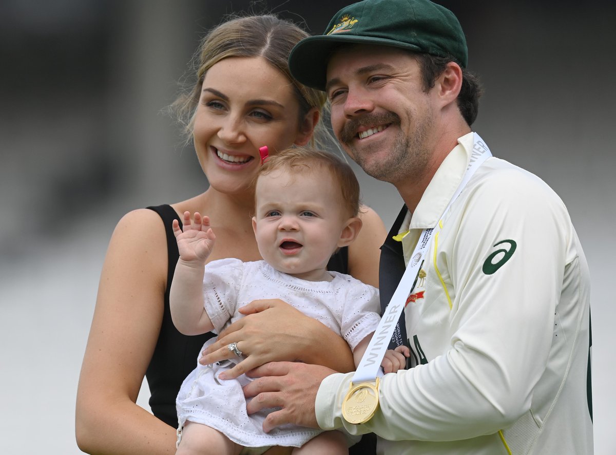 ICC's tweet photo. Raise your hand if your father is a #WTC23 champion 😍 https://t.co/3lU173kc3M