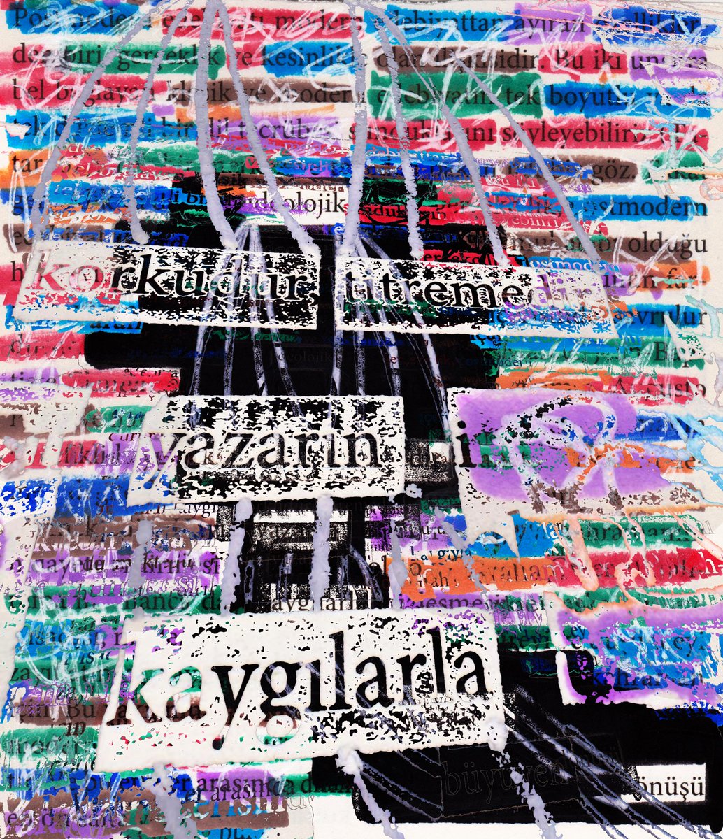 emrullahsekerc's tweet photo. “korkudur, titremedir”, 2023.
“ideolojik korkudur, ideolojik titremedir: yazarın kaygılarla büyüyen dönüşü.”
#textbasedart #languagebasedart #asemicwriting #glitchart #visualpoetry #foundpoetry https://t.co/wDsRdMT02U
